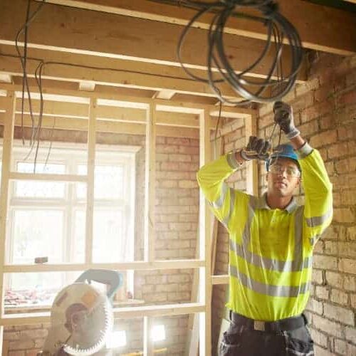 Electrician Running Cable